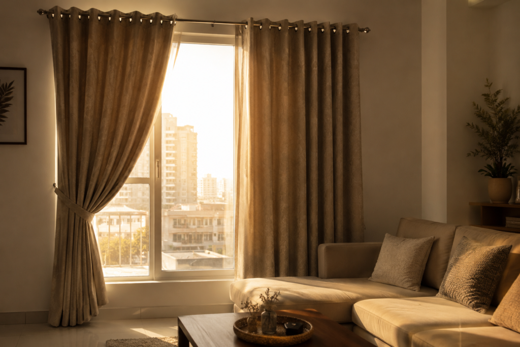 Eyelet curtains