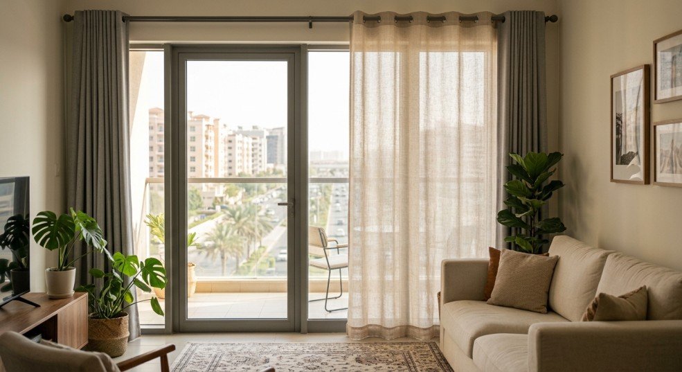 What are sheer curtains for the living room best used for?