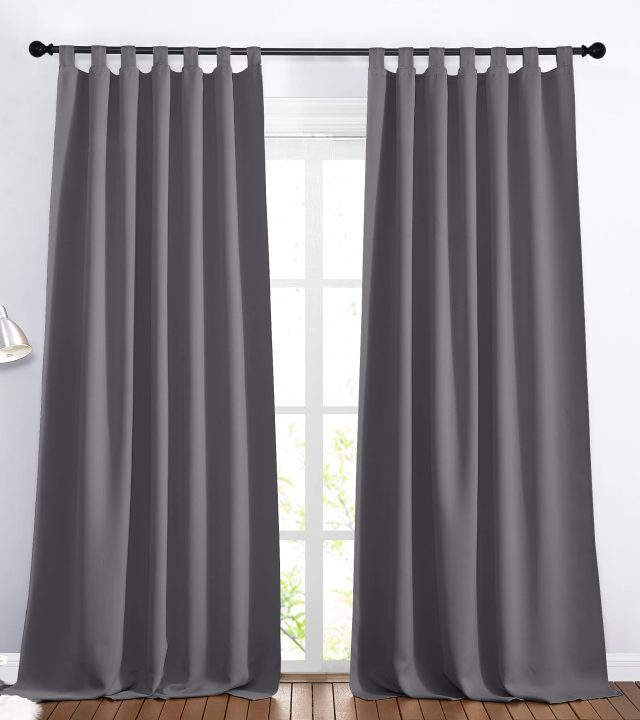 Grey Loop Curtains in Dubai